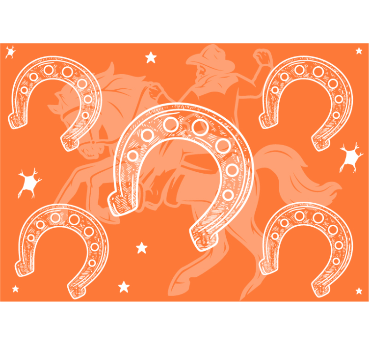 Fototapete fahrzeuge pferdehufe rodeo szene - TenStickers