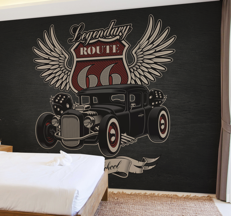 Fototapete Jugendzimmer Old Timer Route 66 - TenStickers