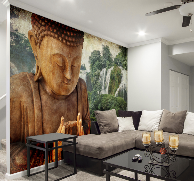 Buddha Landschaft Wand Fototapete - TenStickers