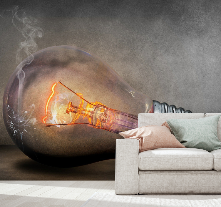 Fototapete 3D zerschmetterte beleuchtung - TenStickers