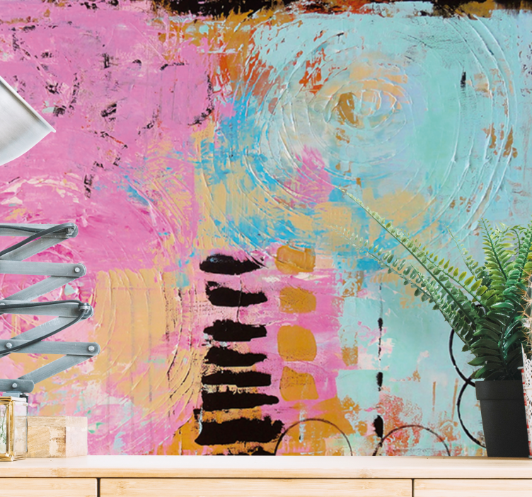 Fototapete abstrakt bunte farbwirbel - TenStickers