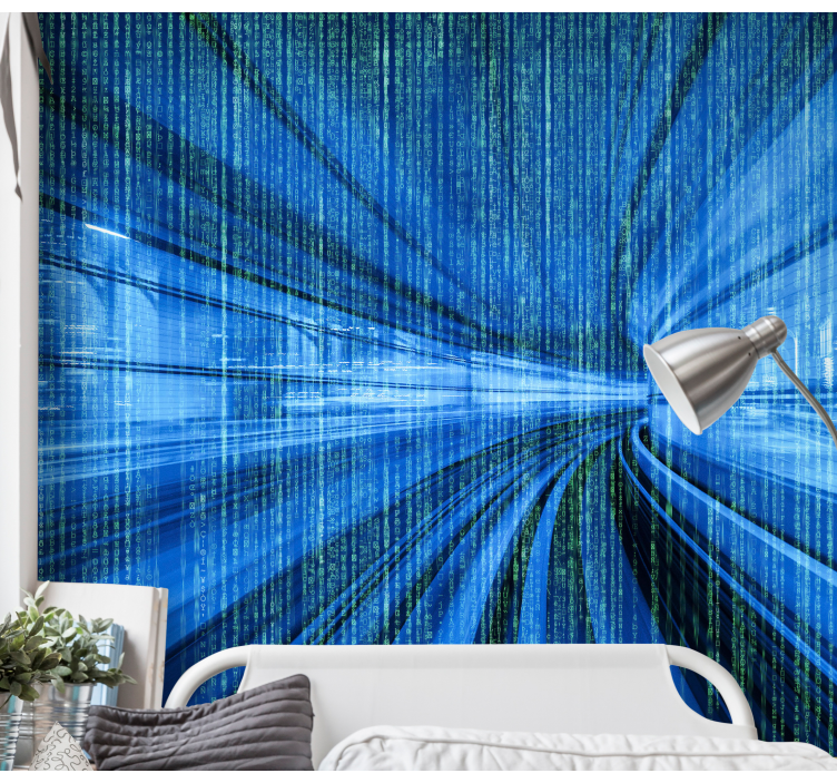 Fototapete abstrakt dynamischer digitaler fluss - TenStickers