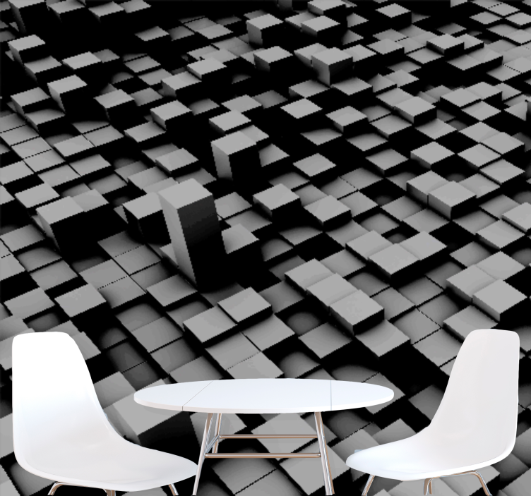 Fototapete abstrakt geometrische blockformation - TenStickers