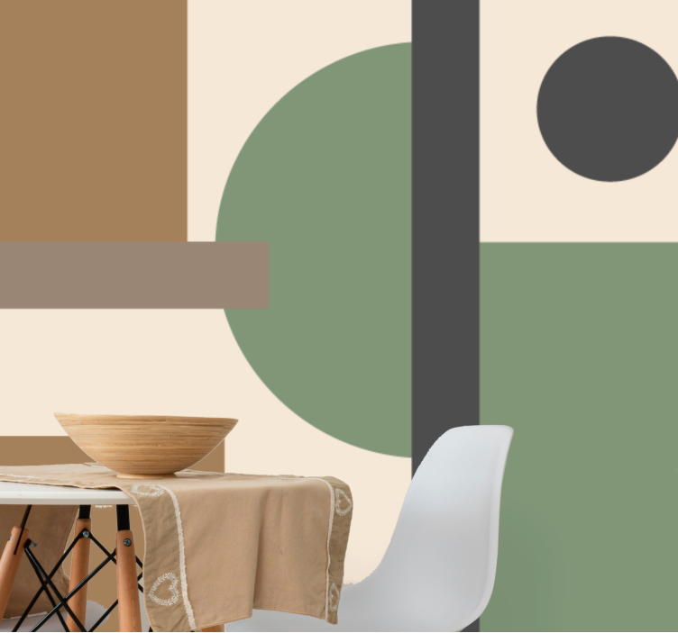 Fototapete abstrakt geometrische formen anordnen - TenStickers