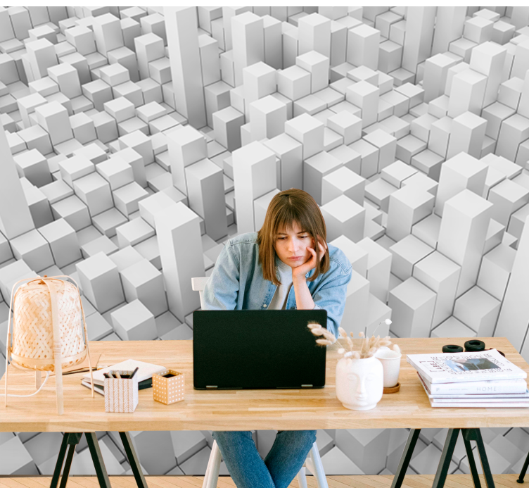 Fototapete abstrakt geometrische monostrukturen - TenStickers