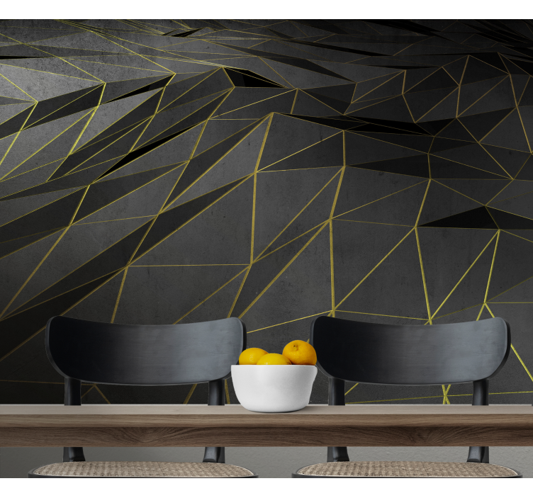 Fototapete abstrakt geometrisches linienmuster - TenStickers