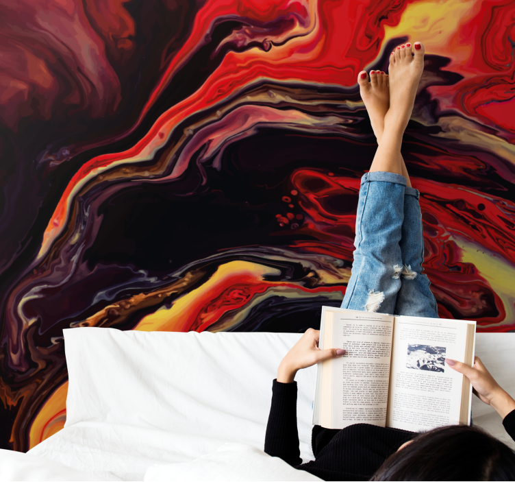 Fototapete abstrakt mit dynamischen wirbelmustern - TenStickers