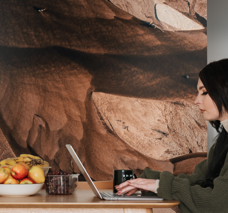 Fototapete abstrakt mit strukturierten sandmustern - TenStickers