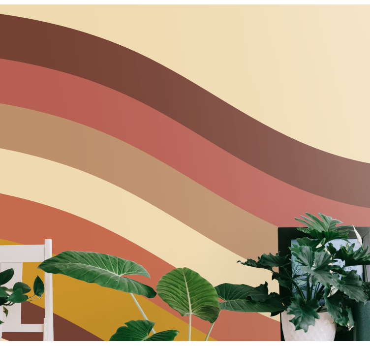 Fototapete abstrakt wellige erdtöne - TenStickers