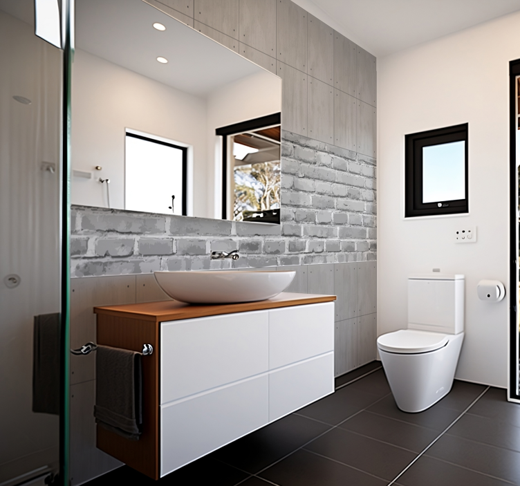 Fototapete Badezimmer betonpaneele - TenStickers