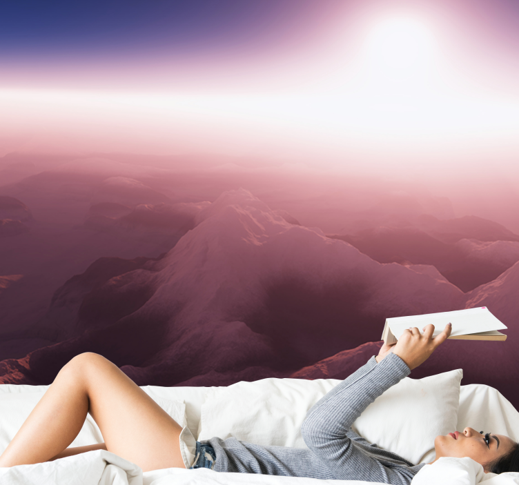 Fototapete berge ruhiger berggipfel - TenStickers