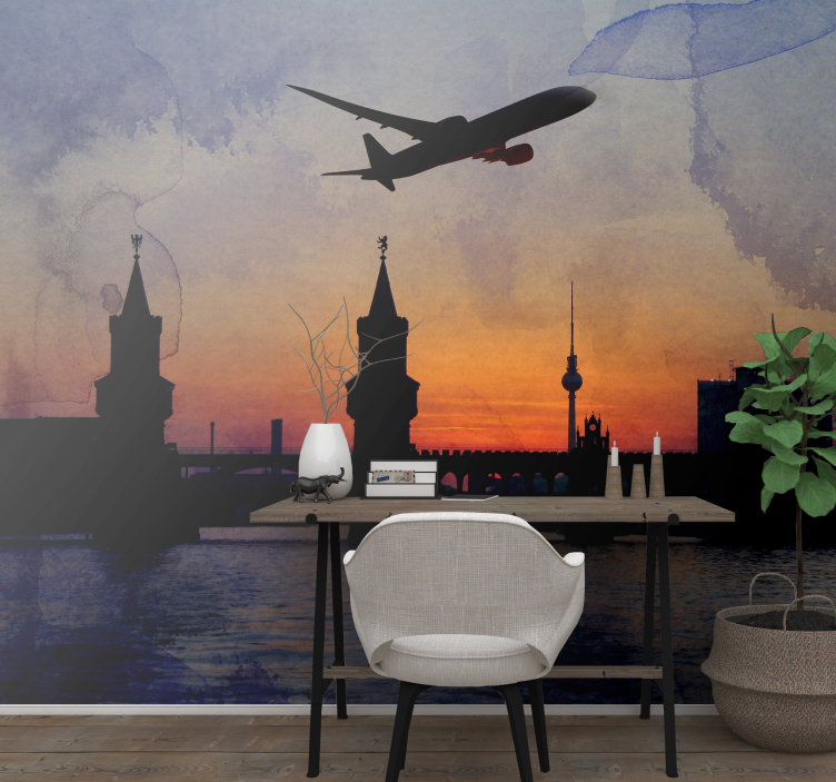 Fototapete Berlin berliner skyline sonnenuntergang - TenStickers