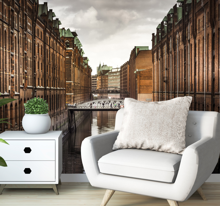 Fototapete Berlin historischer kanalblick - TenStickers