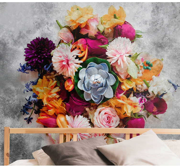 Fototapete Blumen buntes blumenarrangement - TenStickers