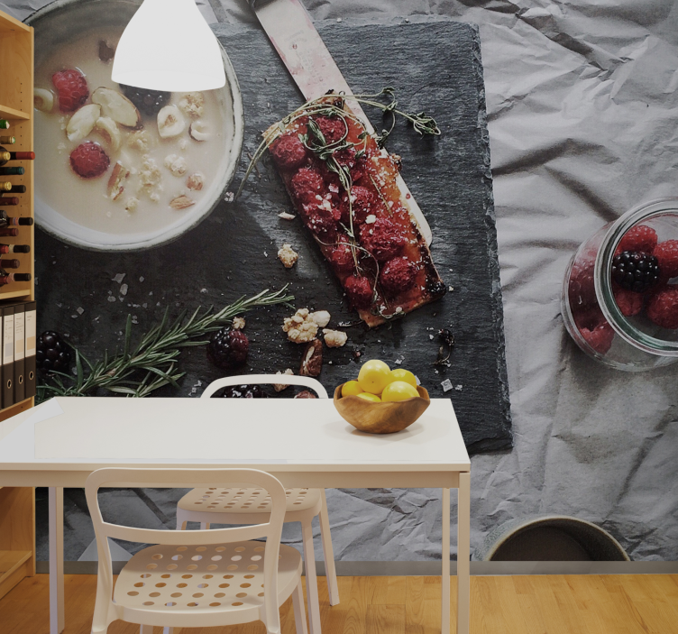 Fototapete blumen frische beeren freude - TenStickers