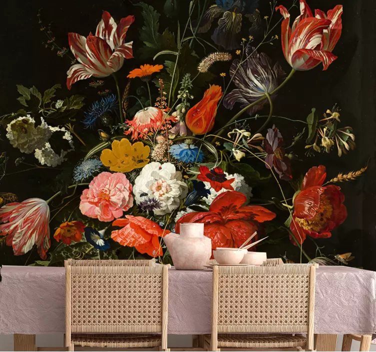 Fototapete Blumen lebendiger blumenstrauß - TenStickers
