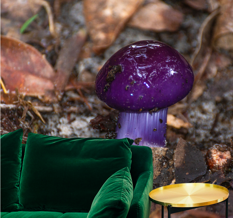 Fototapete blumen lila pilzsprössling - TenStickers