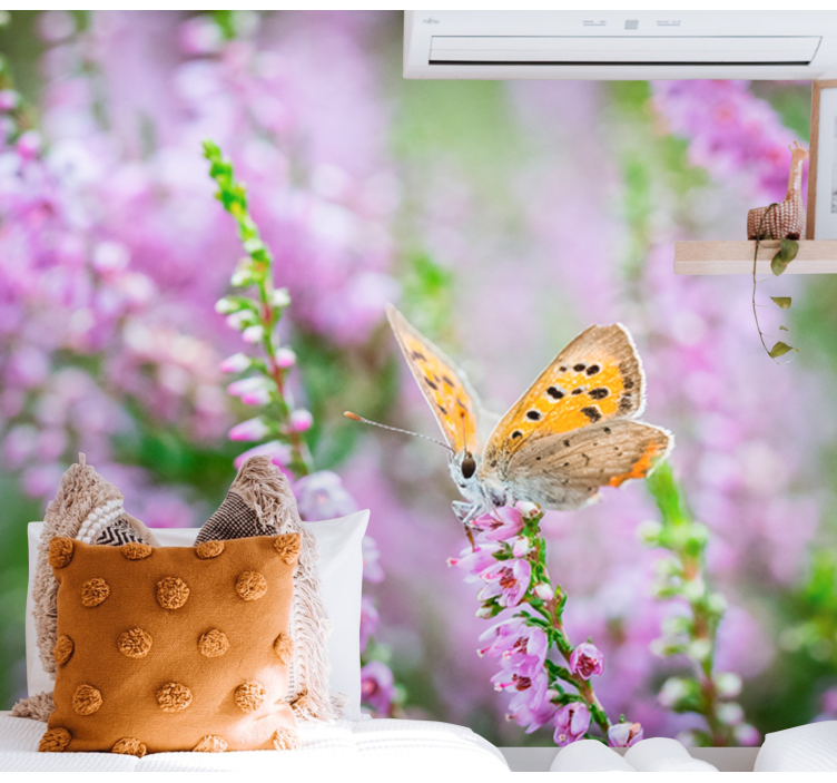 Fototapete Blumen schmetterling auf blüte - TenStickers