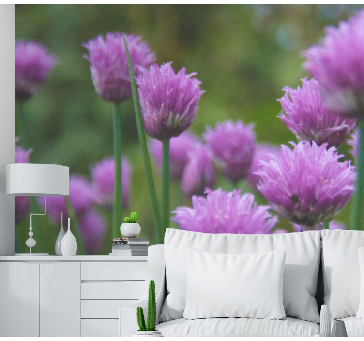 Fototapete blumen schnittlauchblüten cluster - TenStickers