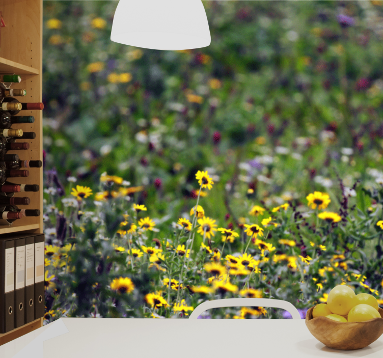 Fototapete blumen sonnenwiese blüten - TenStickers