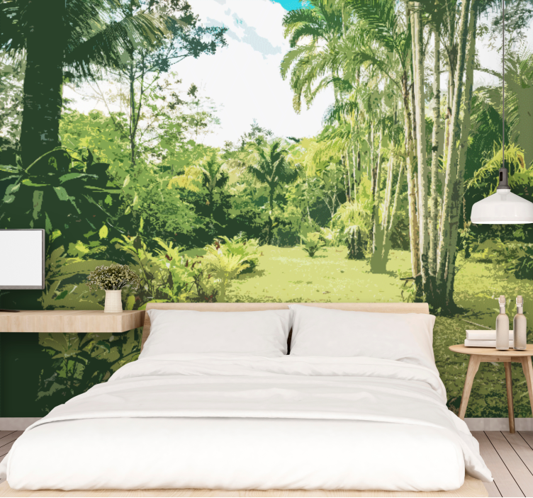 Fototapete dschungel üppige tropische landschaft - TenStickers