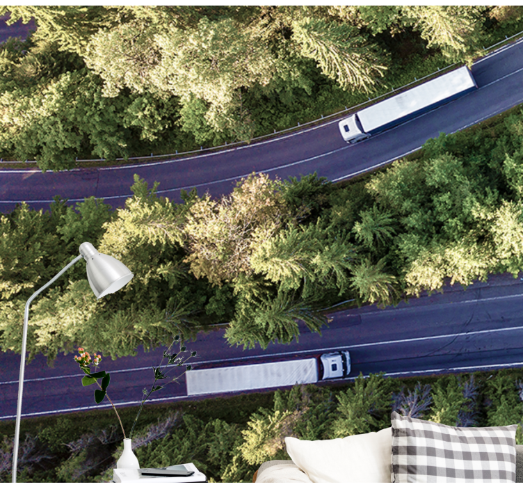 Fototapete Fahrzeuge lkw auf der autobahn - TenStickers