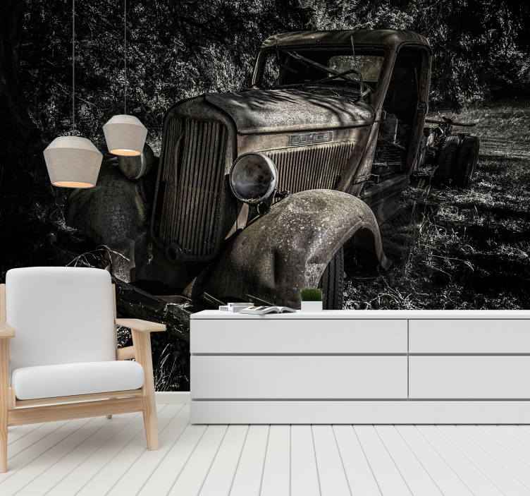 Fototapete Fahrzeuge rostiger oldtimer-lkw - TenStickers