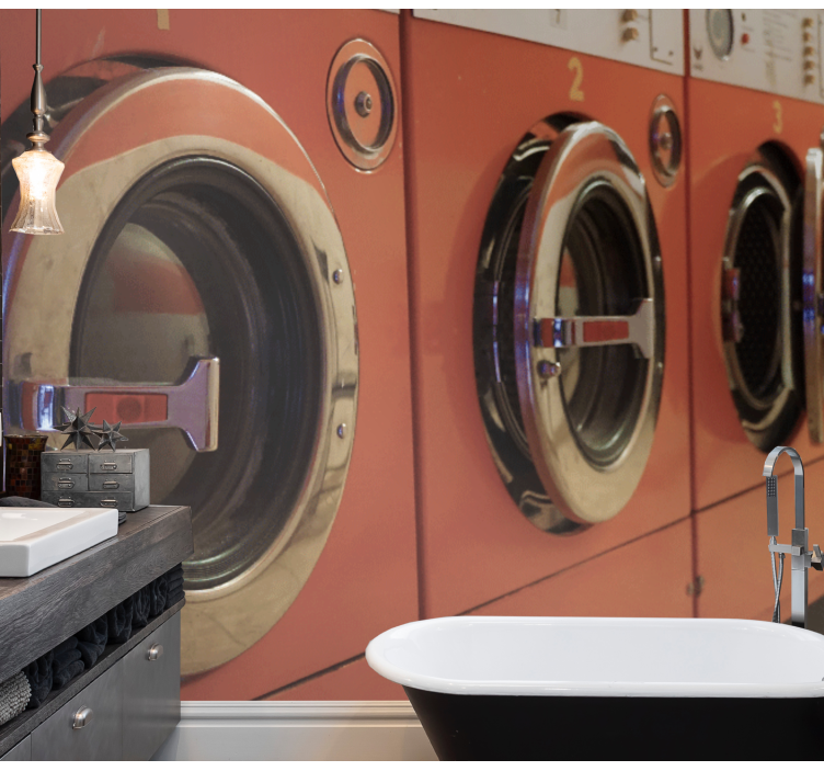 Fototapete Fahrzeuge vintage-waschmaschinen - TenStickers