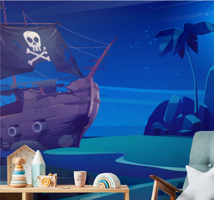 Fototapete fantasie piratenschiff abenteuer - TenStickers