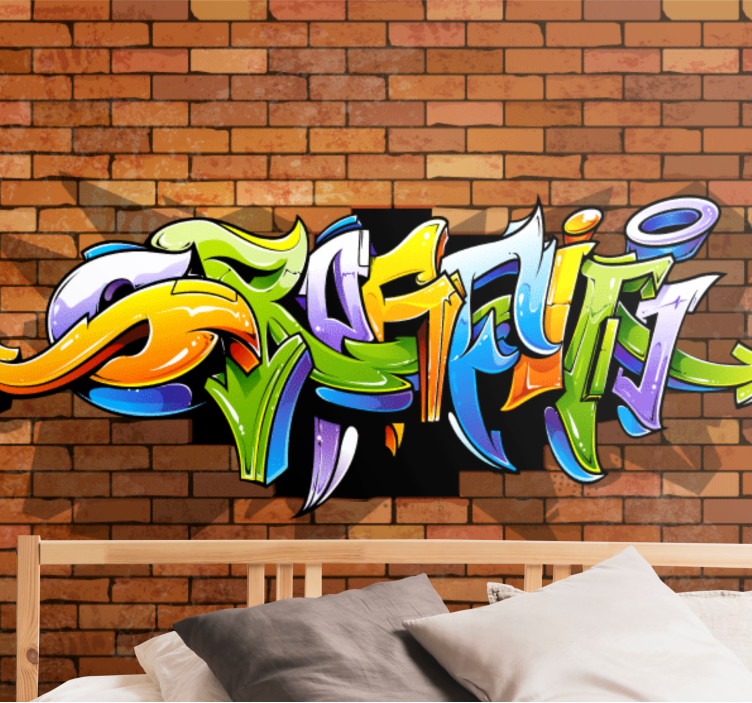 Fototapete graffiti buntes urbanes lettering - TenStickers
