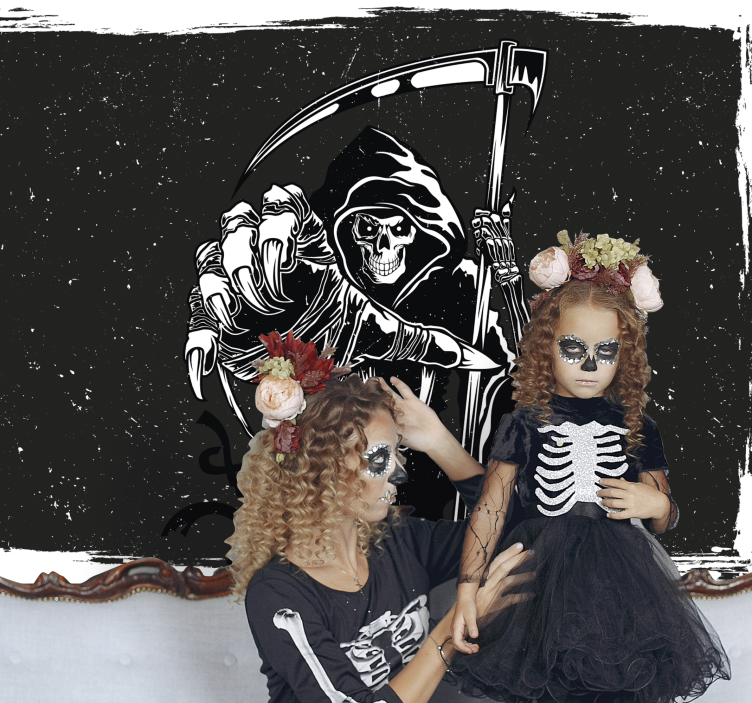 Fototapete halloween illustration des sensenmanns - TenStickers