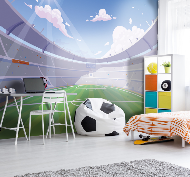 Fototapete Kinderzimmer Fußballstadion - TenStickers