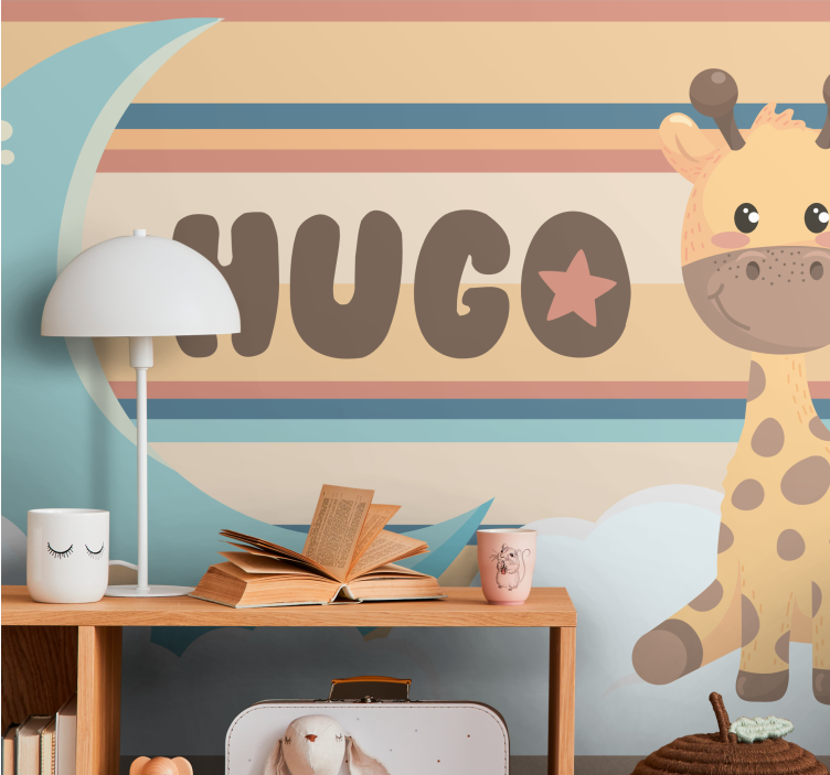 Fototapete kinderzimmer niedliche giraffenillustration - TenStickers