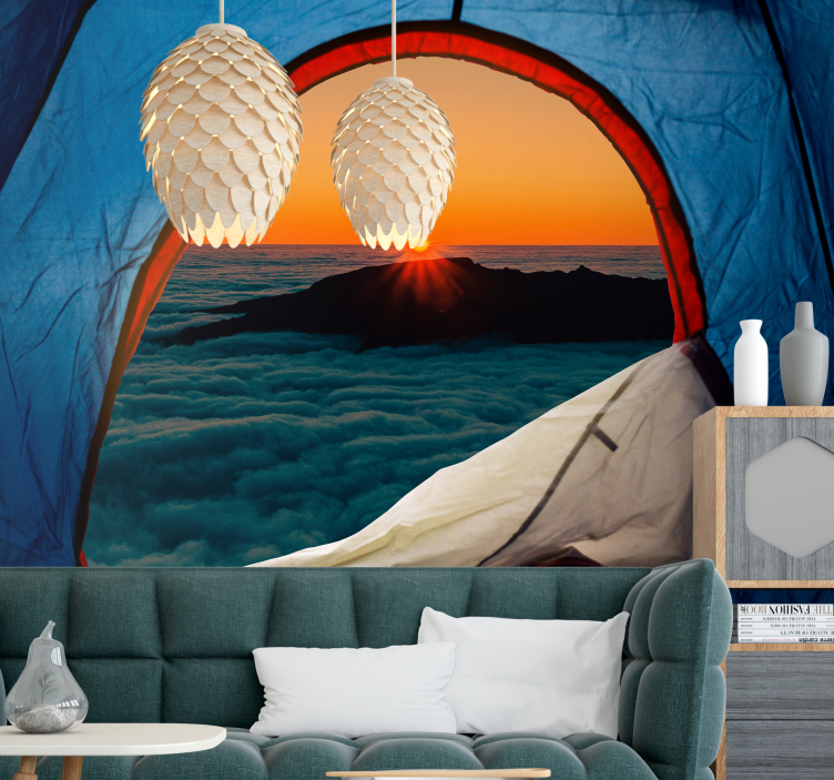 Fototapete landschaft bergdämmerung panorama - TenStickers