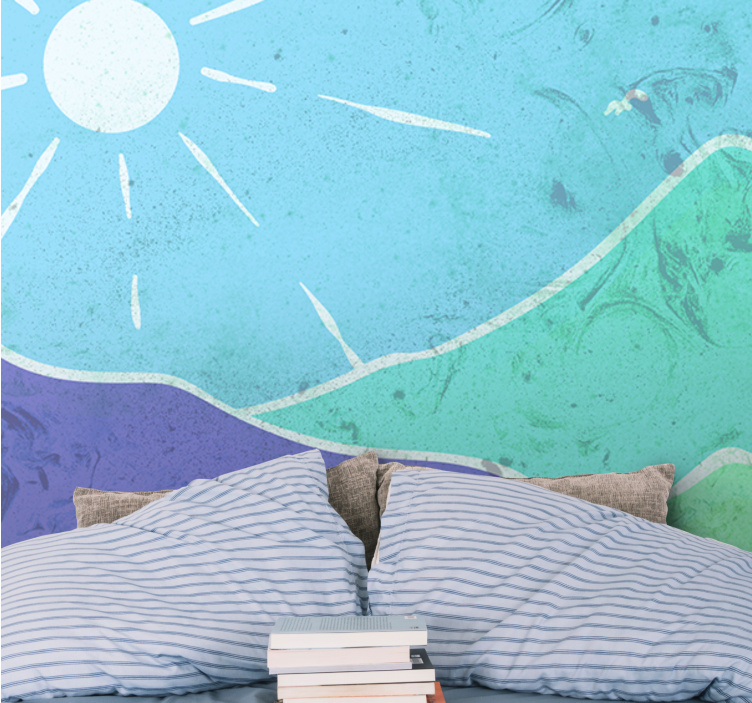 Fototapete landschaft berglandschaft szene - TenStickers