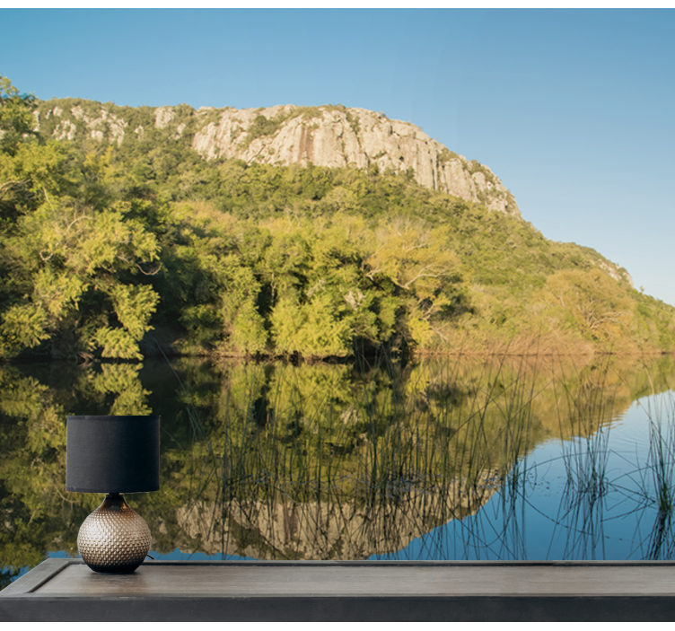 Fototapete Landschaft bergreflexionsszene - TenStickers