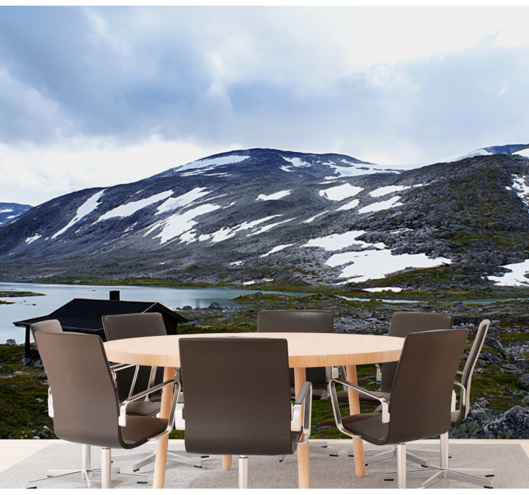 Fototapete landschaft bergsee rückzug - TenStickers