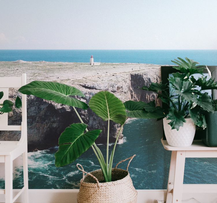 Fototapete Landschaft blick auf die küstenklippen - TenStickers