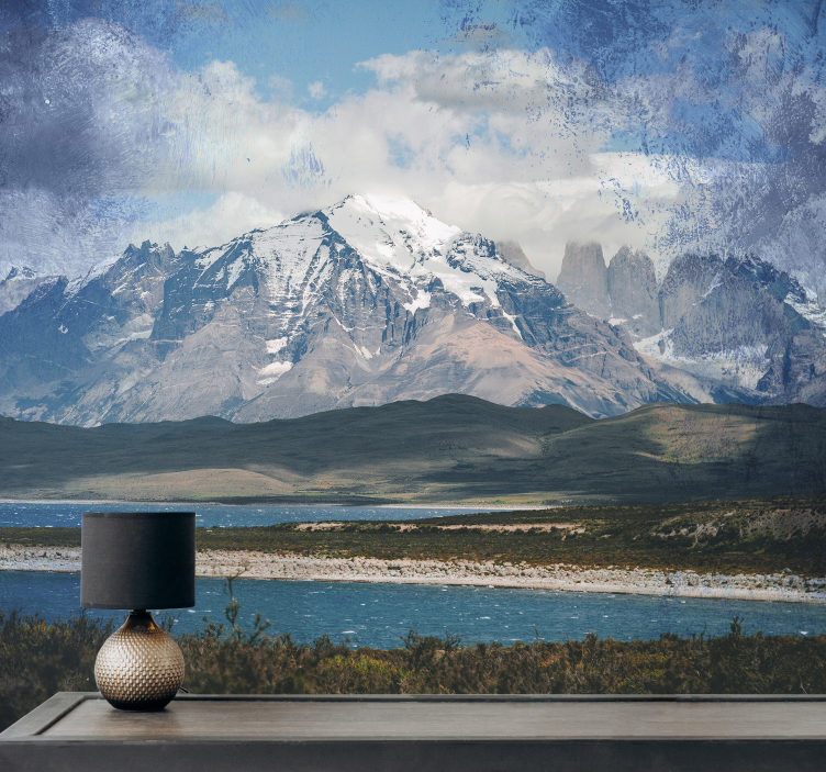 Fototapete Landschaft blick auf die patagonischen berge - TenStickers