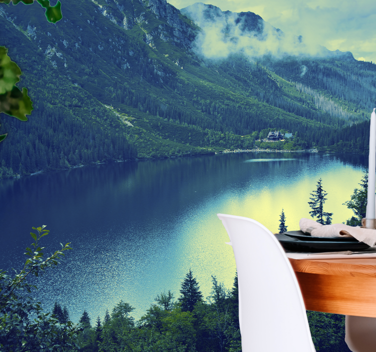 Fototapete Landschaft großartige bergreflexion - TenStickers