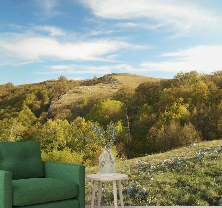 Fototapete landschaft hügelpanorama - TenStickers