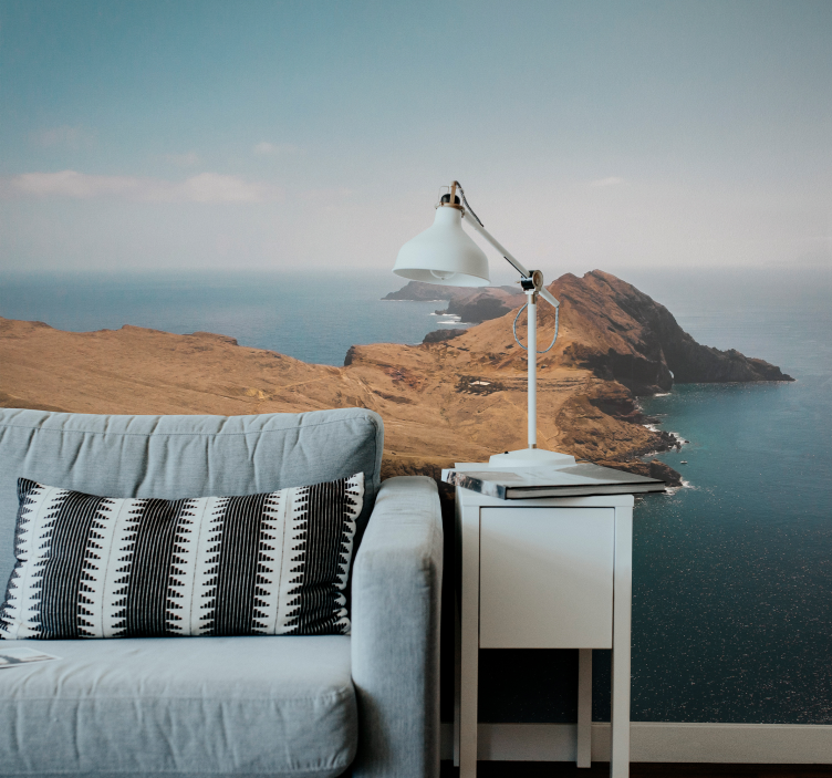 Fototapete Landschaft küsten- und bergblick - TenStickers