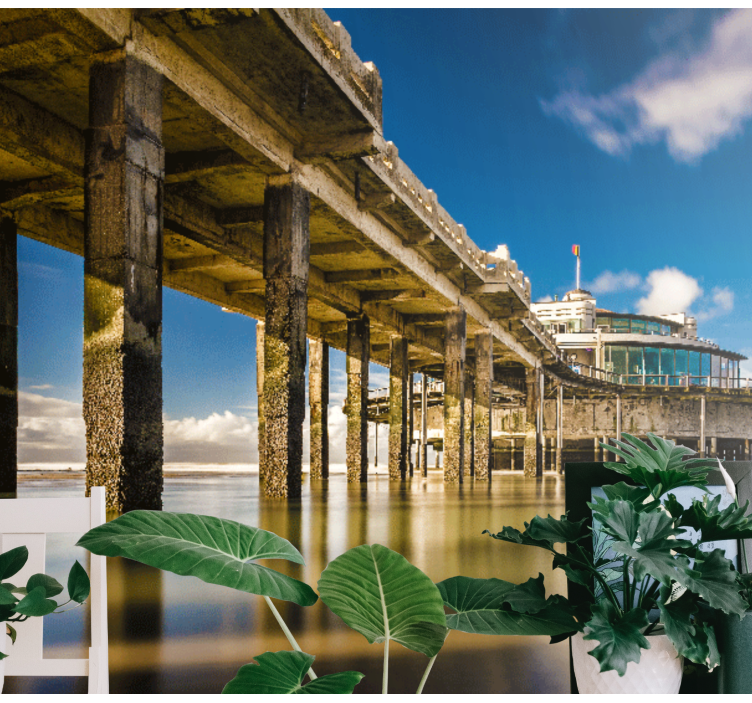 Fototapete Landschaft küstenpier ruhe - TenStickers