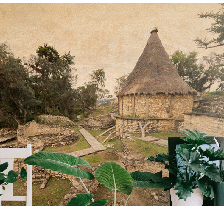 Fototapete landschaft mit antiker struktur - TenStickers