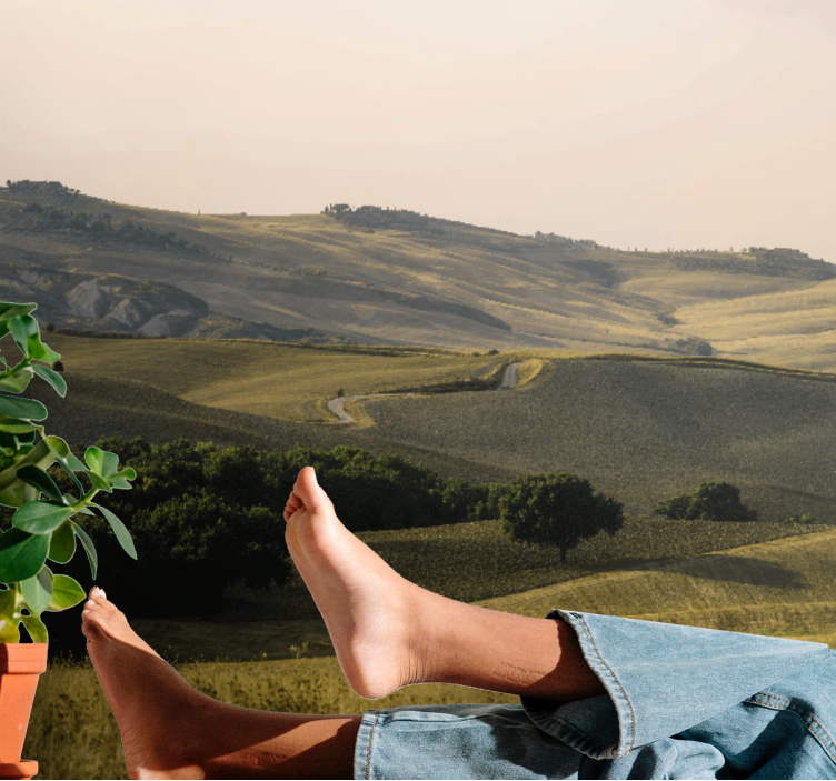 Fototapete landschaft sanfte hügel - TenStickers