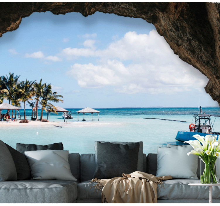 Fototapete landschaft tropisches küstenpanorama - TenStickers