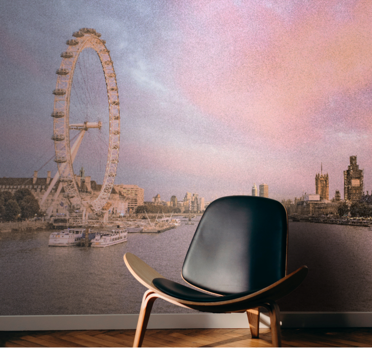 Fototapete london blick auf das london eye - TenStickers