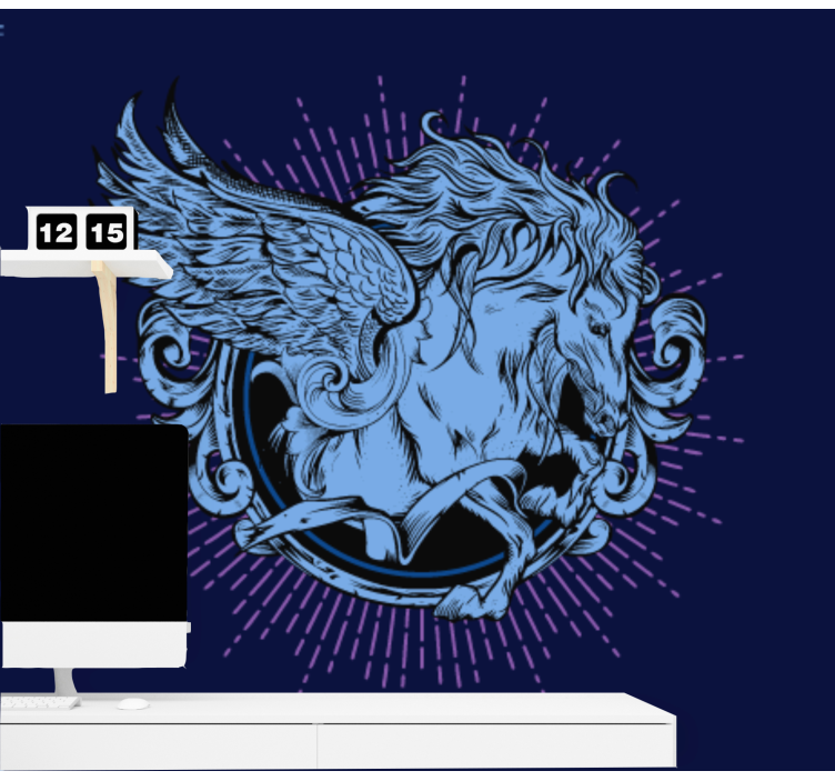 Fototapete Löwe geflügeltes löwenemblem - TenStickers