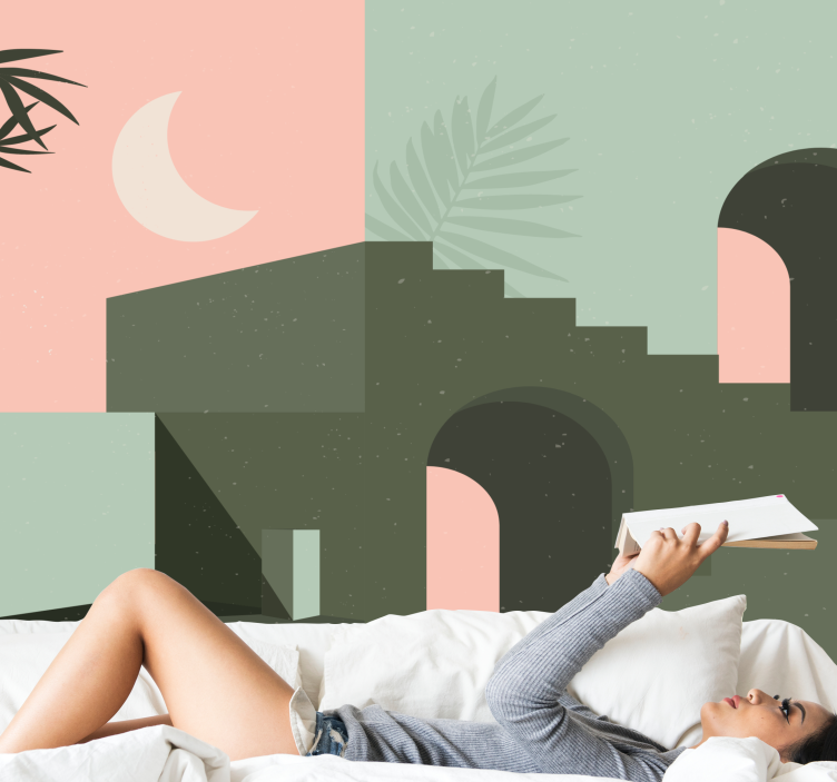 Fototapete modern abstrakte geometrische komposition - TenStickers