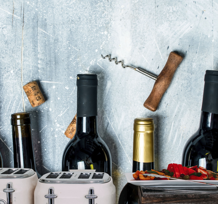 Fototapete Musik weinflaschenanordnung - TenStickers